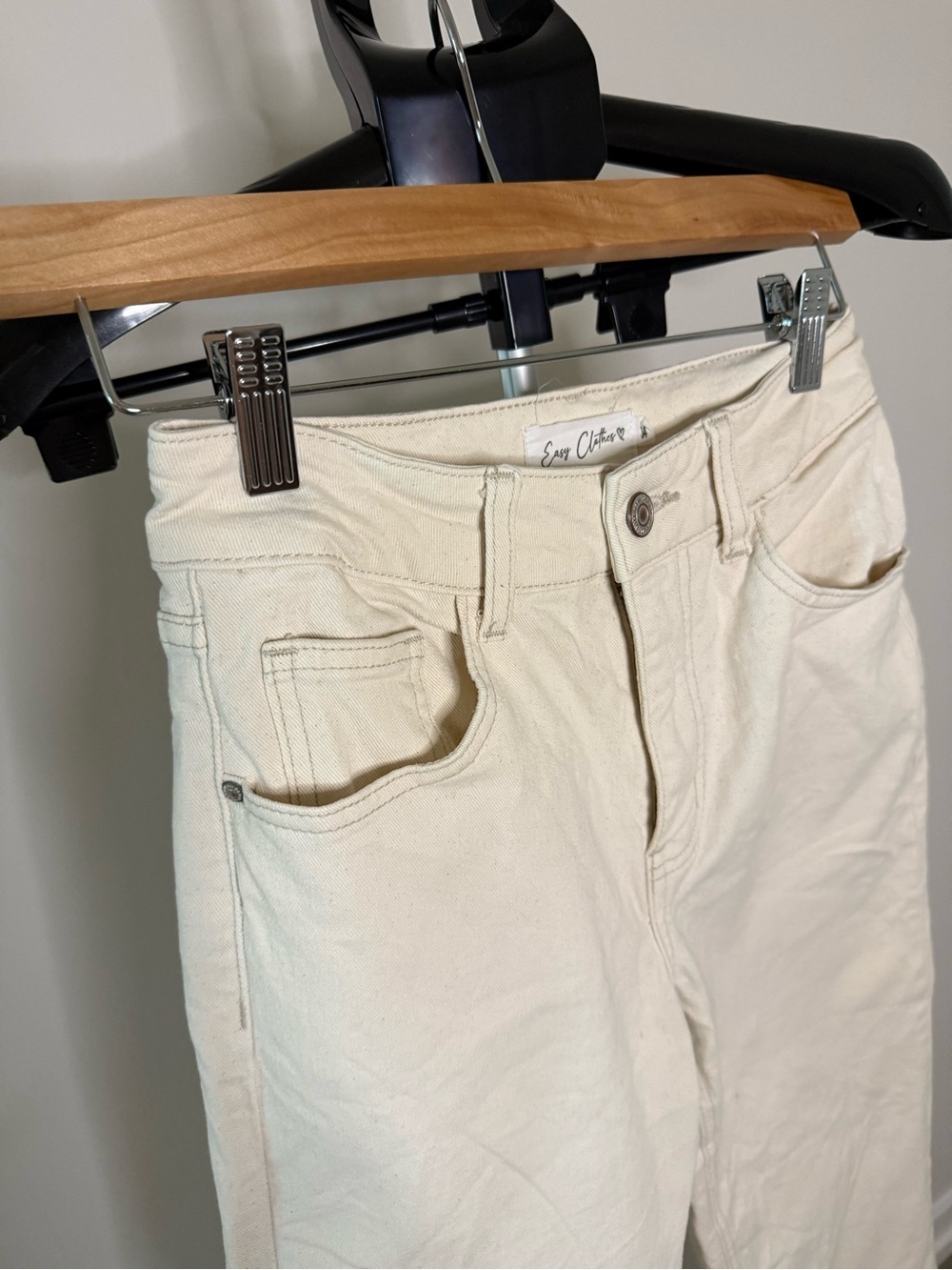 Easy Clothes “Solange” Cream Straight Leg Jeans – Size 34 / XS – Like New - Picture 3 of 9